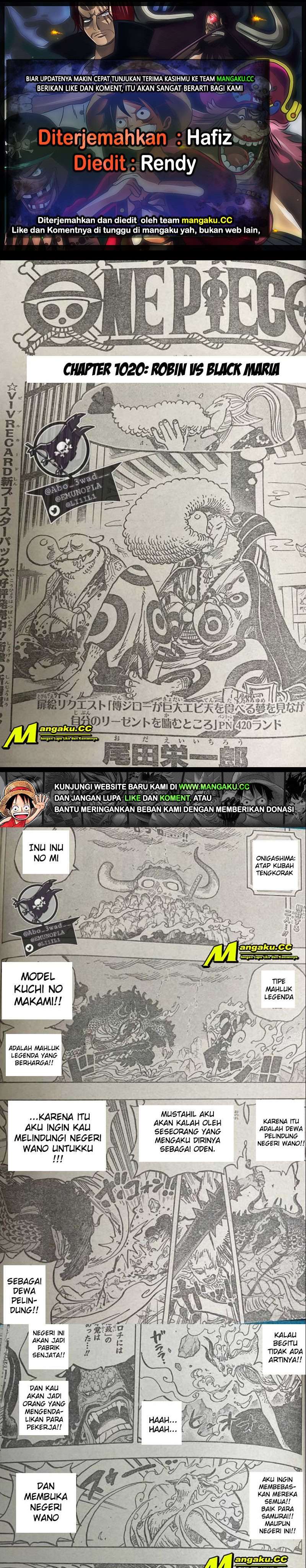One Piece Chapter 1020 LQ Image 0