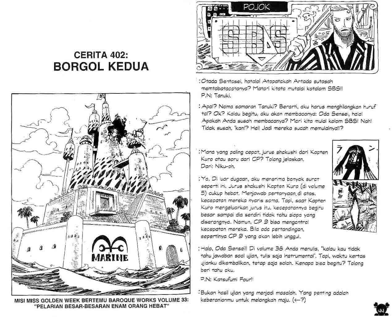 One Piece Chapter 402 Image 0