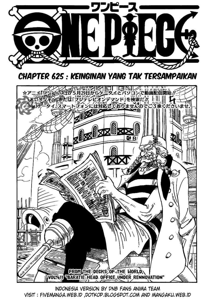 One Piece Chapter 625 – hasrat yang terwariskan Image 0