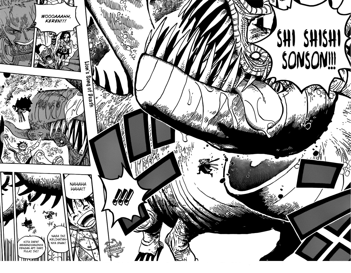 One Piece Chapter 656 – petualangan di pulau terbakar Image 14