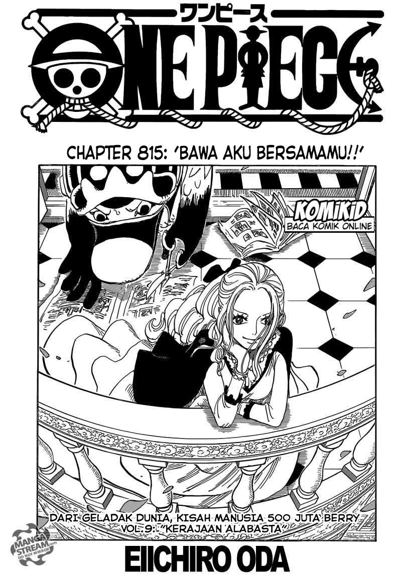 One Piece Chapter 815 bawa aku bersamamu!! Image 1