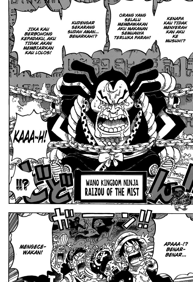 One Piece Chapter 817 raizou si kabut Image 14