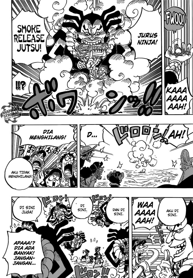 One Piece Chapter 817 raizou si kabut Image 18