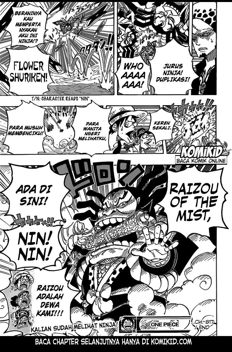 One Piece Chapter 817 raizou si kabut Image 19