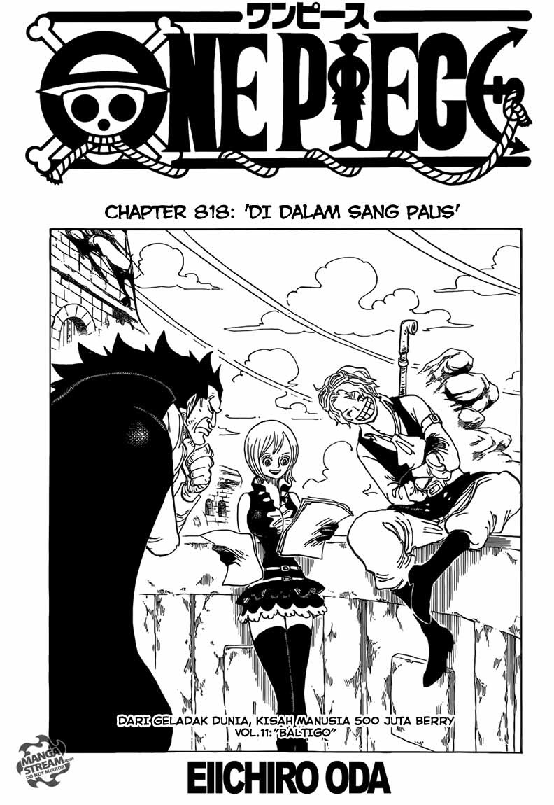 One Piece Chapter 818 didalam hutan paus Image 1