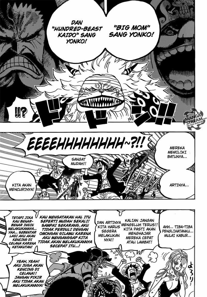 One Piece Chapter 818 didalam hutan paus Image 7