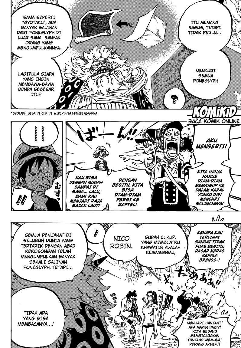 One Piece Chapter 818 didalam hutan paus Image 8