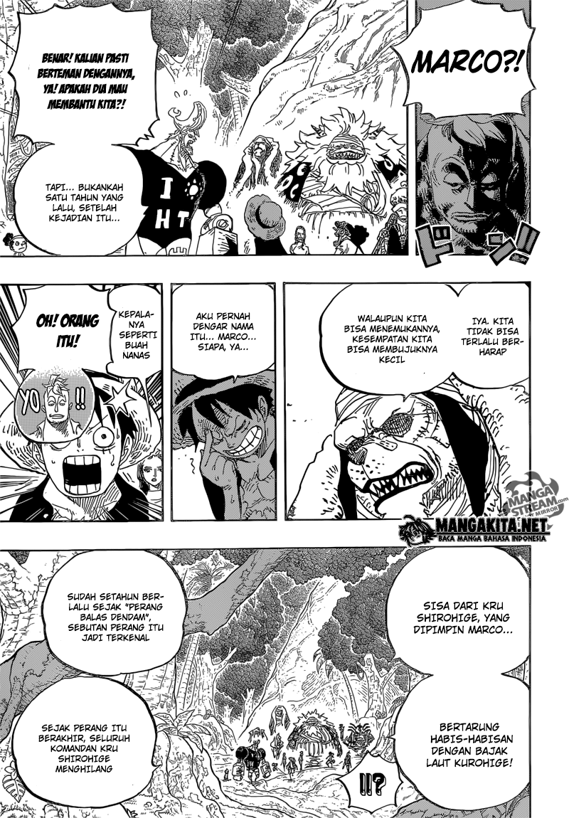 One Piece Chapter 820 anjing dan kucing yang memiliki sejarah Image 13