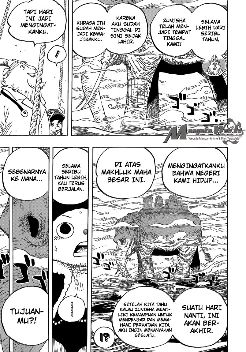 One Piece Chapter 822 menuruni gajah Image 3