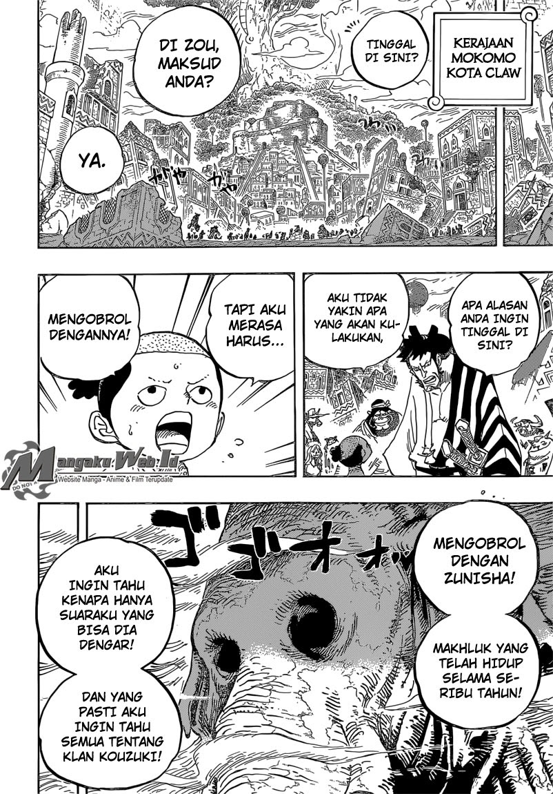 One Piece Chapter 822 menuruni gajah Image 4