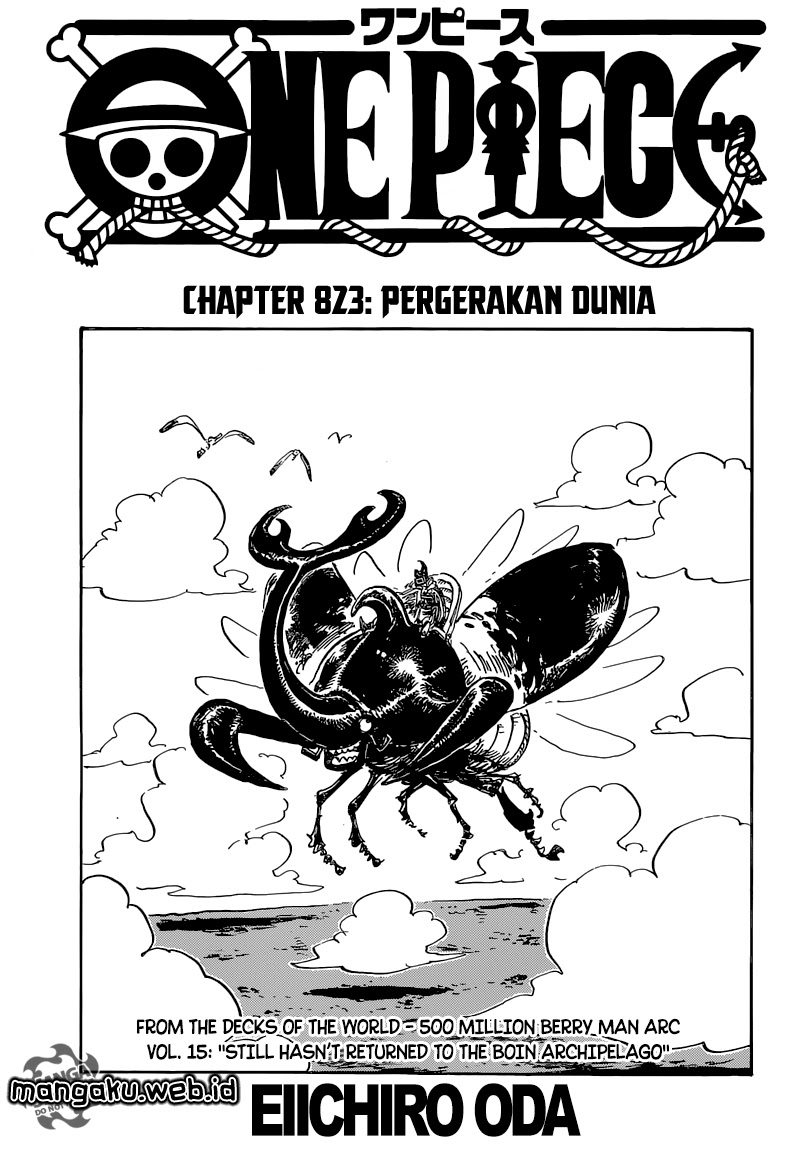 One Piece Chapter 823 pergerakan dunia Image 1
