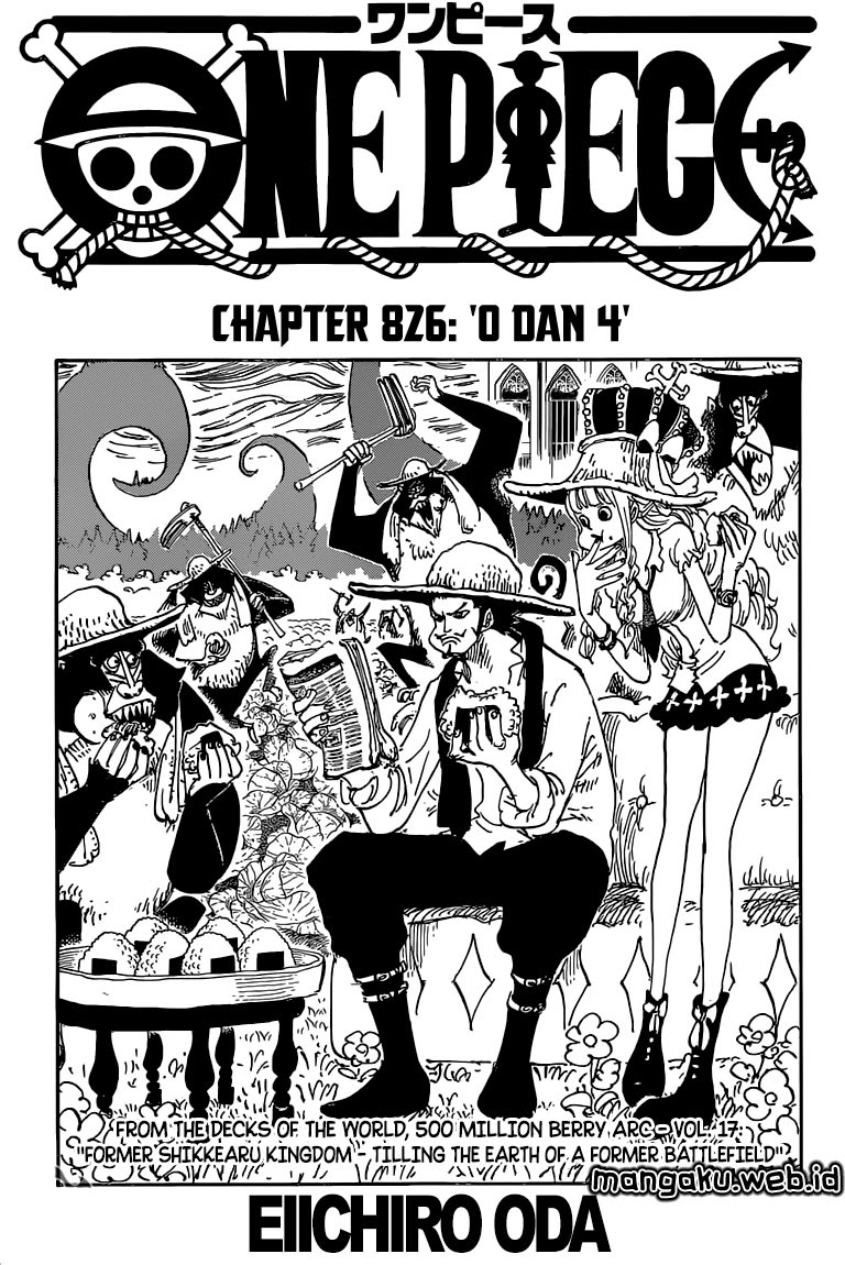 One Piece Chapter 826 ’0 dan 4′ Image 1
