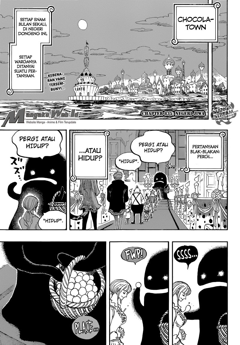 One Piece Chapter 835 – negeri jiwa Image 2