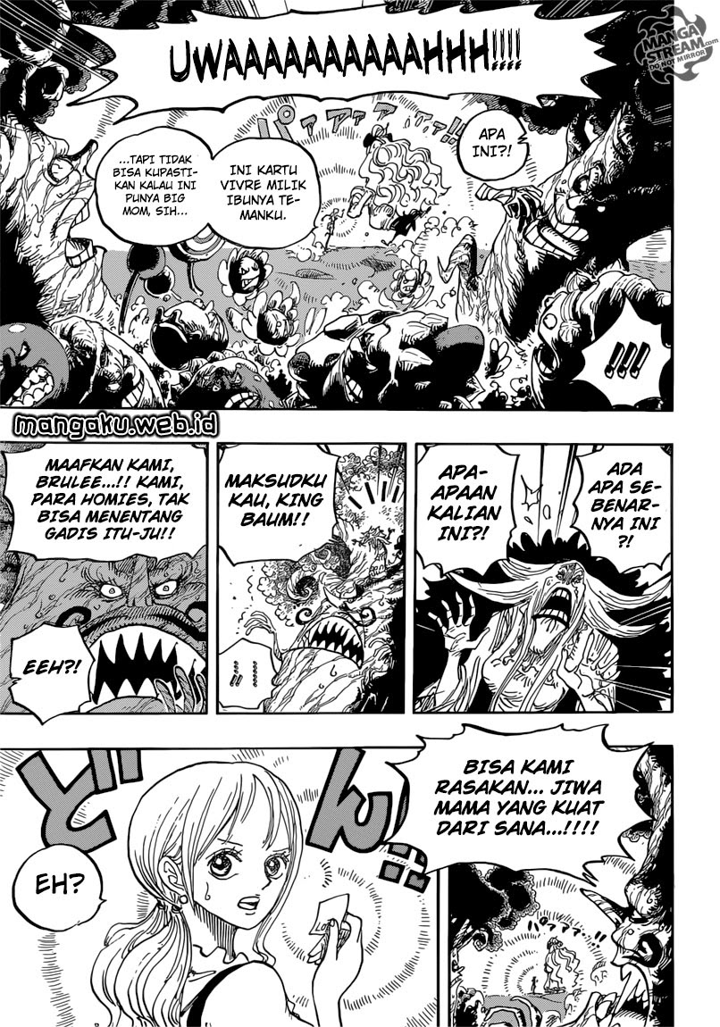 One Piece Chapter 836 – kartu vivre pemberian lola Image 13