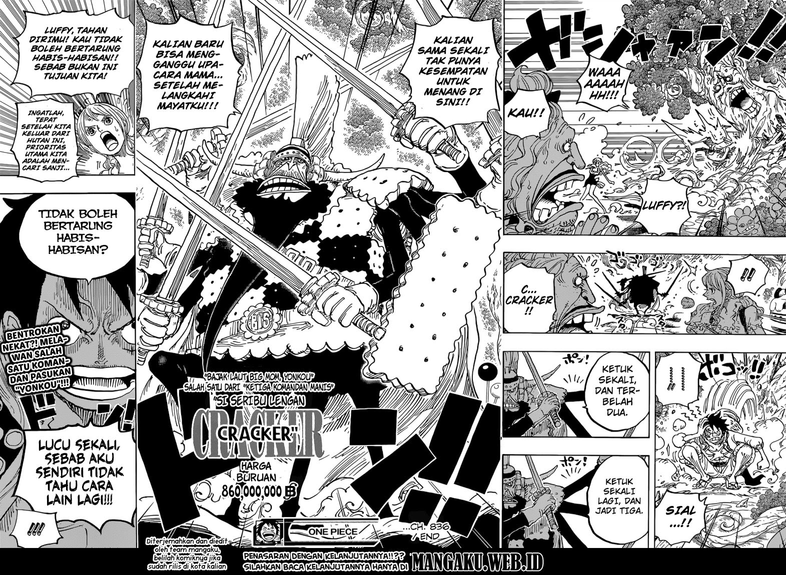 One Piece Chapter 836 – kartu vivre pemberian lola Image 14
