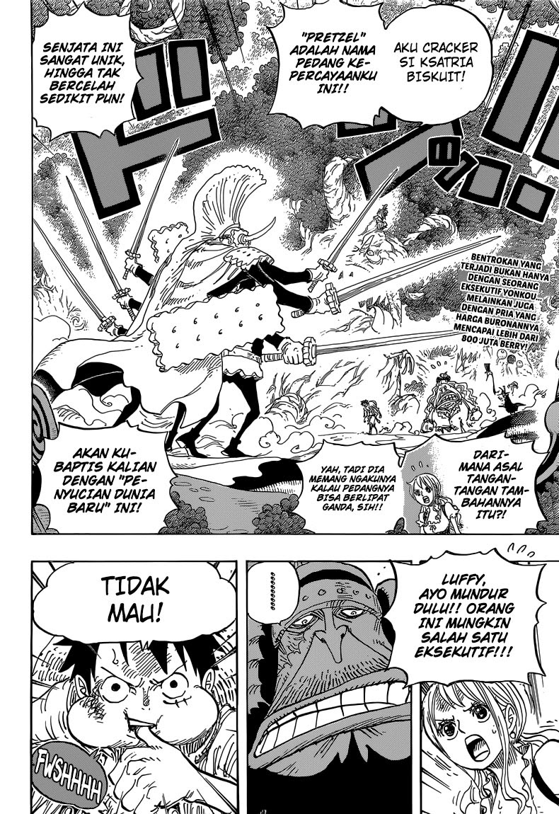 One Piece Chapter 837 – luffy vs komandan cracker Image 2