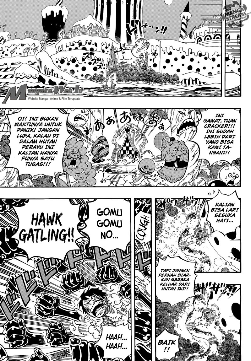 One Piece Chapter 837 – luffy vs komandan cracker Image 12