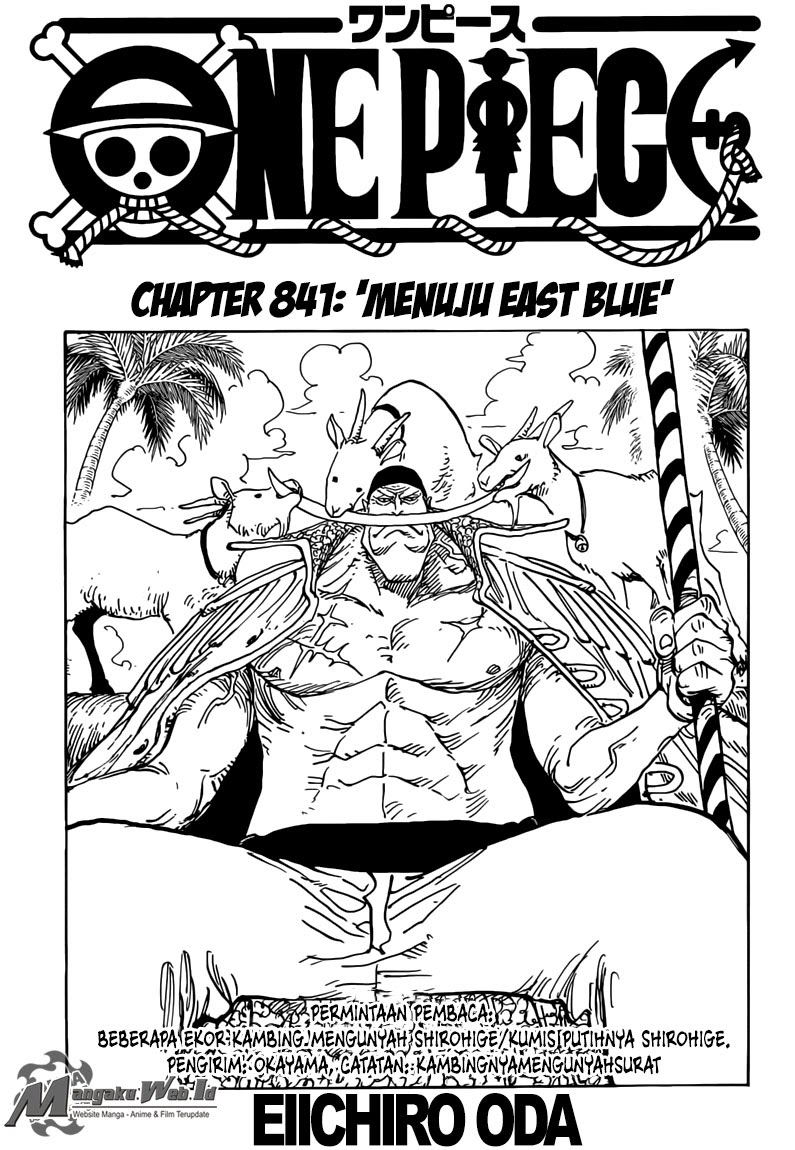 One Piece Chapter 841 – menuju east blue Image 1