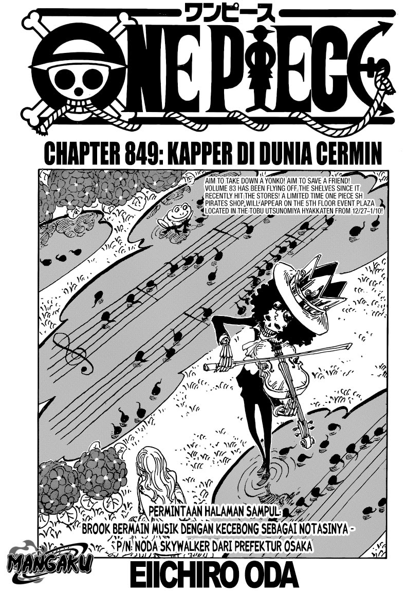 One Piece Chapter 849 – kapper di dunia cermin Image 1