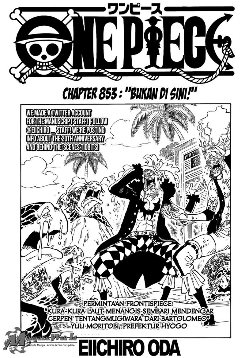 One Piece Chapter 853 – tidak disini Image 1