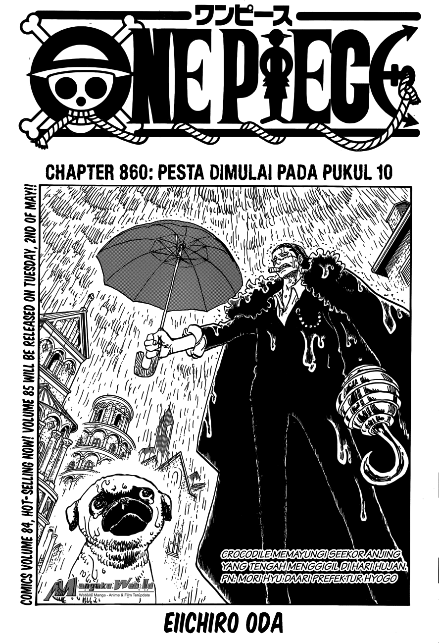 One Piece Chapter 860 – pesta dimulai jam 10 Image 1