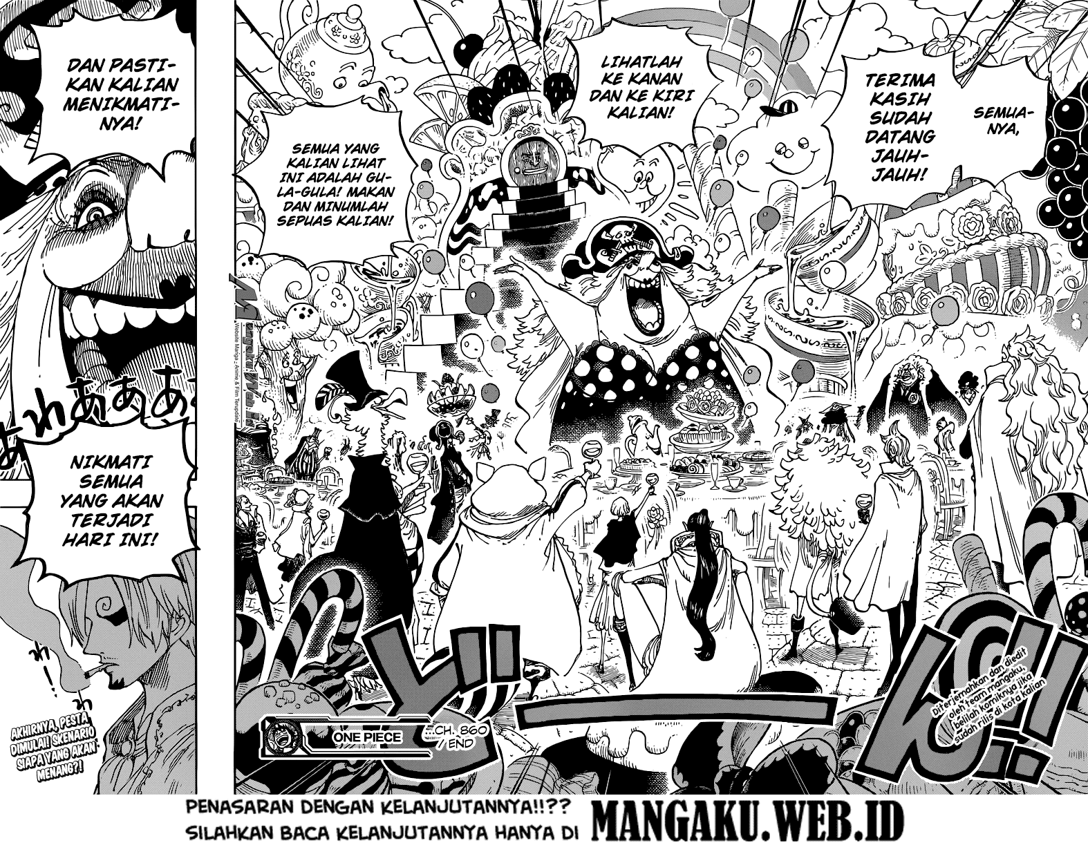 One Piece Chapter 860 – pesta dimulai jam 10 Image 12