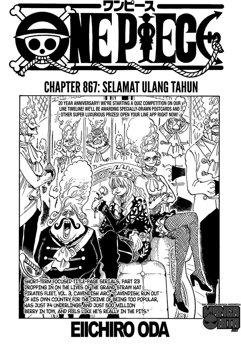 One Piece Chapter 867 Image 1