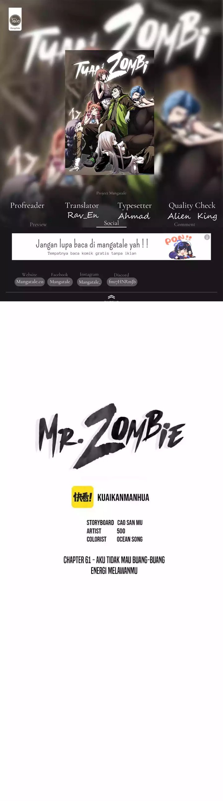 Mr. Zombie Chapter 61 Image 0