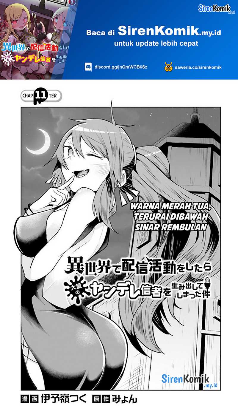 Isekai de Haishin Katsudou wo Shitara Tairyou no Yandere Shinja wo Umidashite Shimatta Ken Chapter 11 Image 1