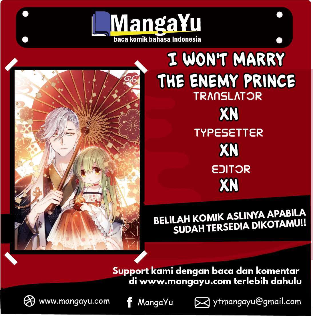 I Won’t Marry The Enemy Prince Chapter 1 Image 0