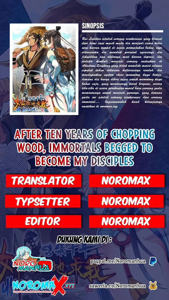 After Ten Years of Chopping Wood, Immortals Begged To Become My Disciples Chapter 03 Image 0