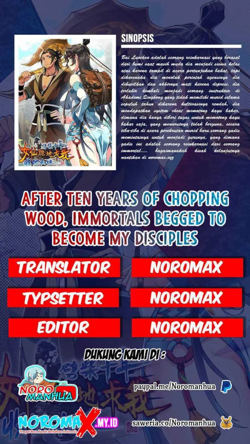 After Ten Years of Chopping Wood, Immortals Begged To Become My Disciples Chapter 19 fix Image 0